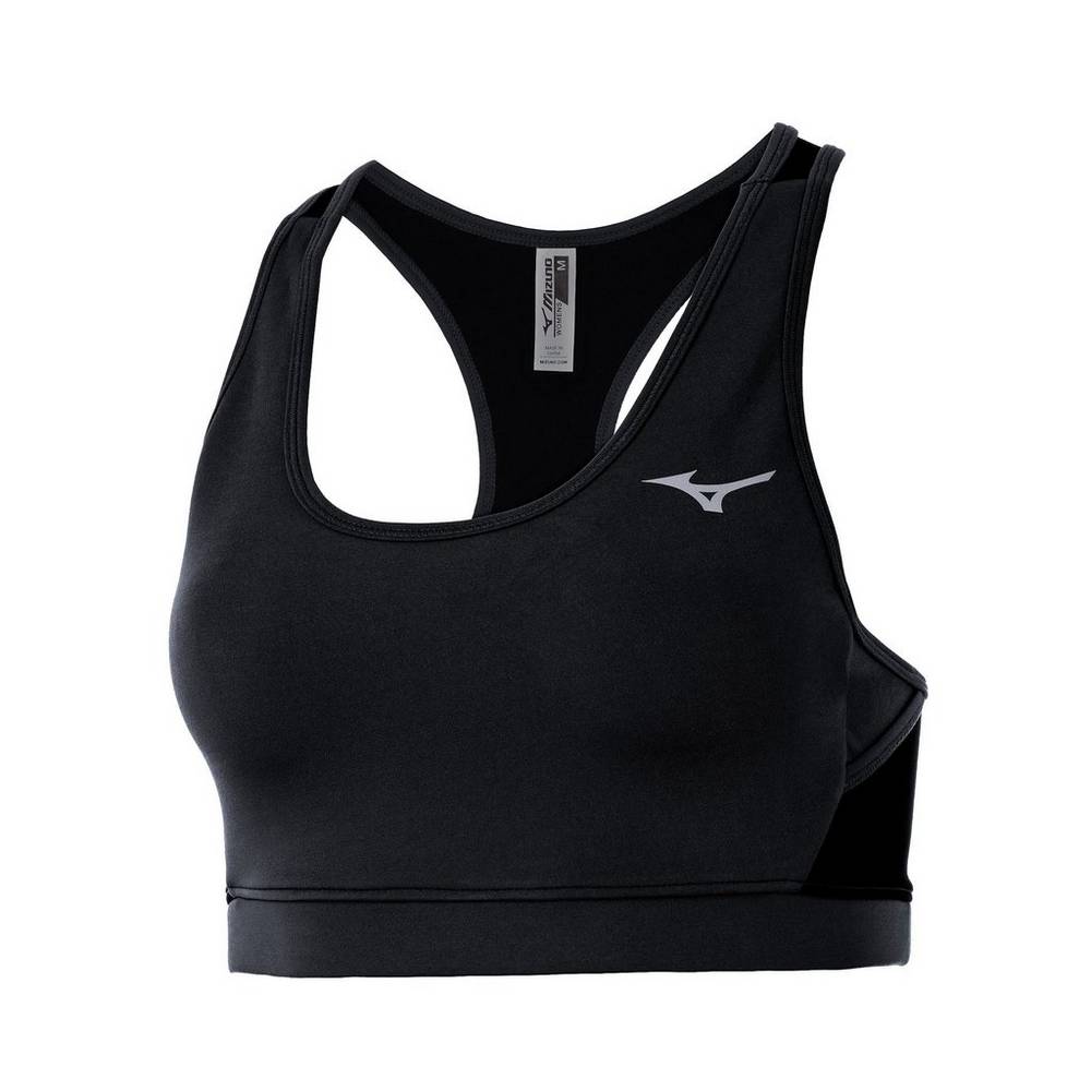 Mizuno Alpha Mesh Back Sports Női Sportmelltartó Fekete VIQ240519